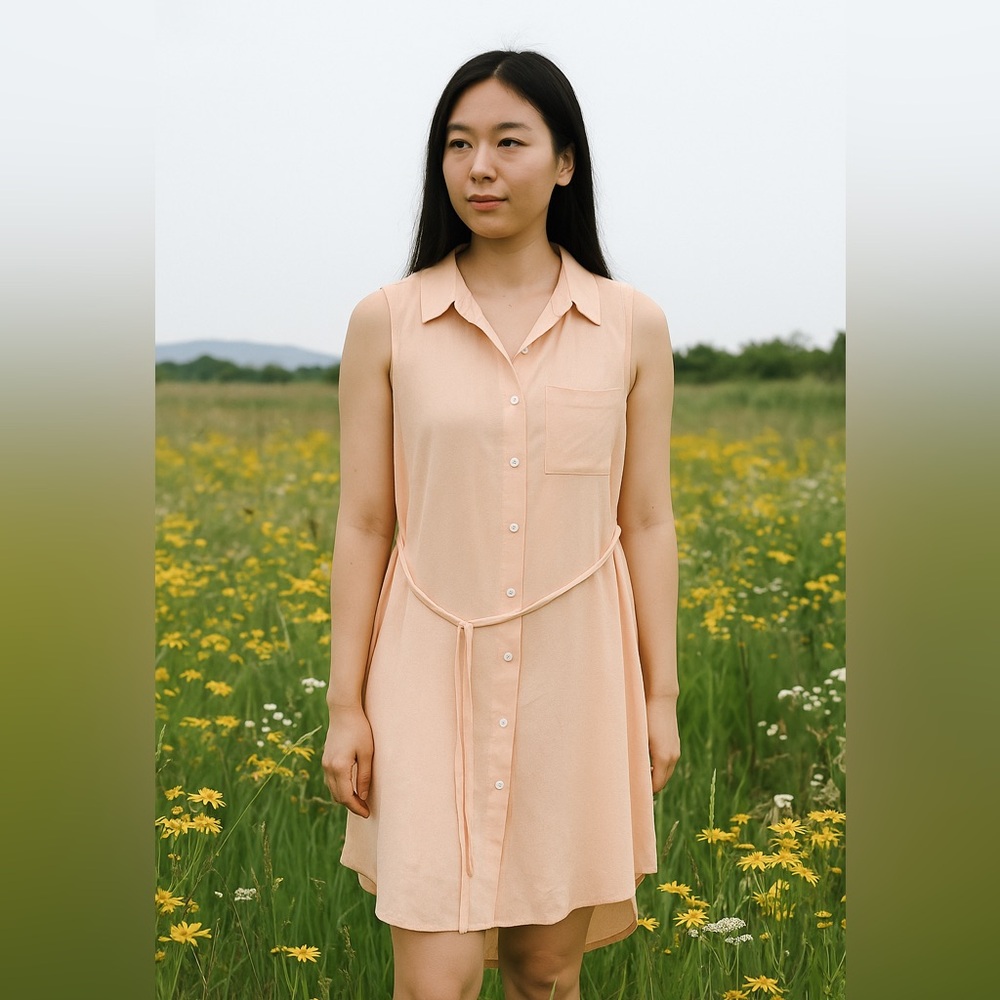 Jackson Rowe || NWT Peach Linen Blend Dress